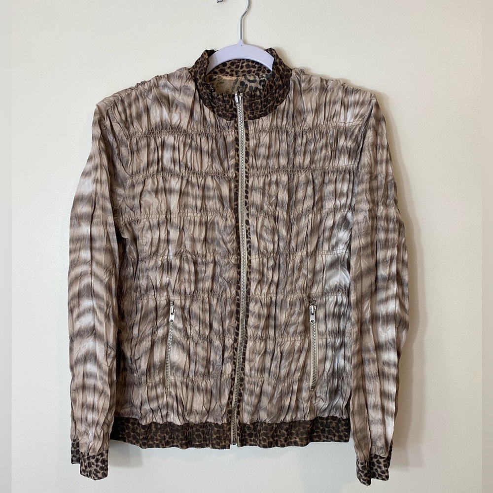 Leopard Print Reversible Zip-Up Jacket Size 1.5 (Approx. M)